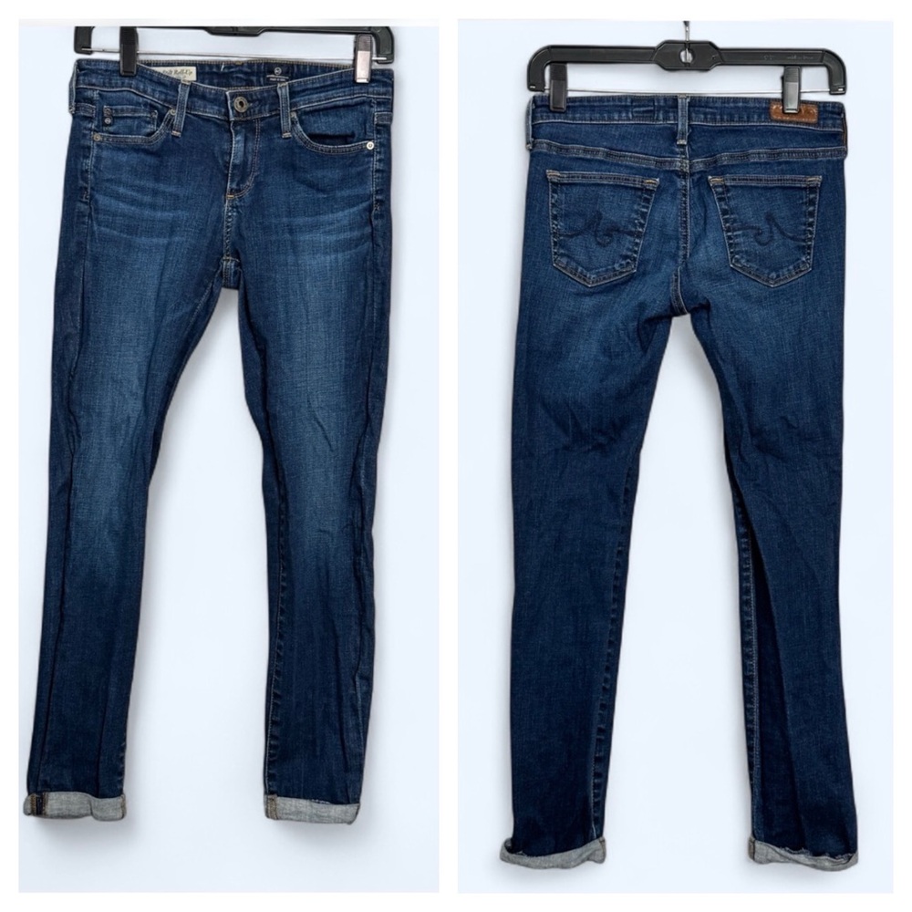 AG‎ Adriano Goldschmied Stilt Roll-Up Cigarette Jeans Dark Wash Sz 25 USA Street